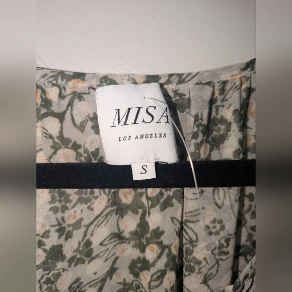 Misa Los Angeles Penelope Floral Print Ruffle Mini Dress Size S NWOT - Picture 3 of 6